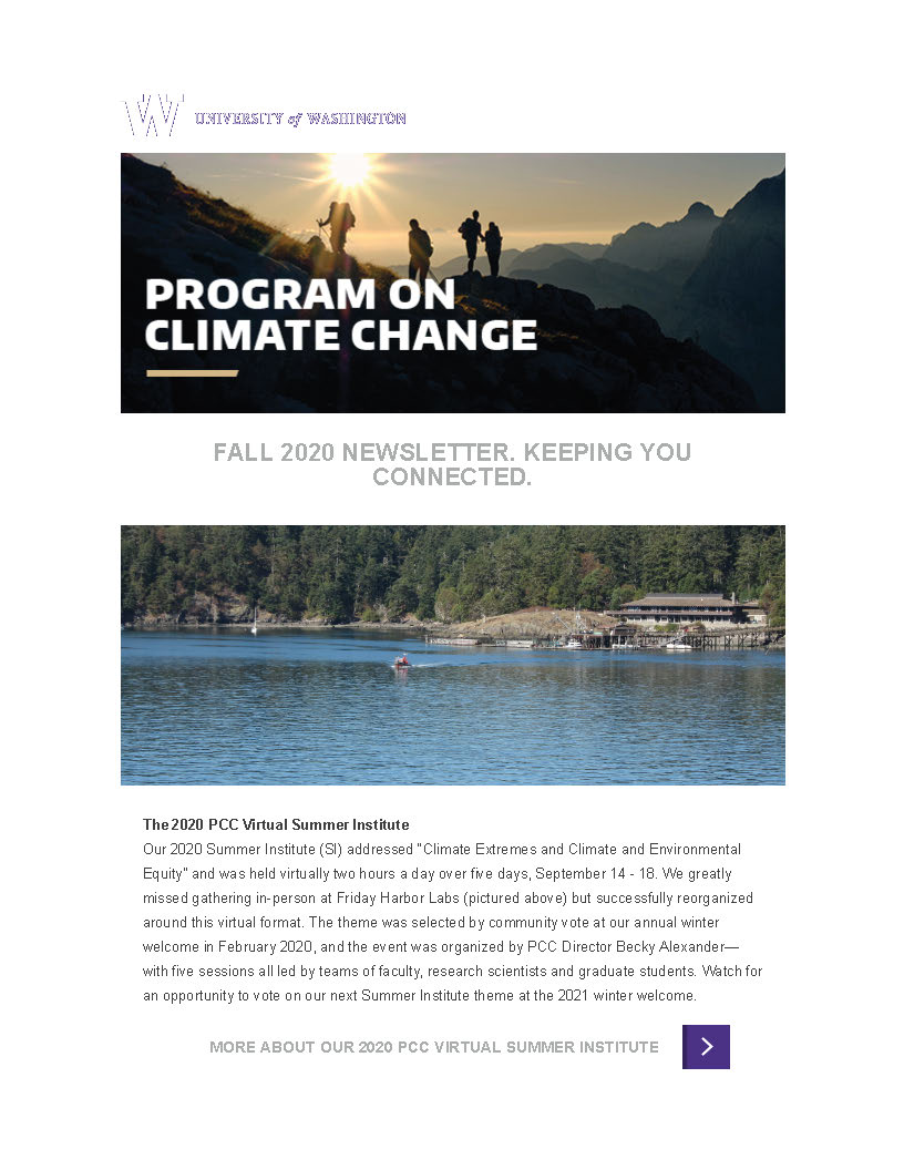 Program Updates/Newsletter Program on Climate Change