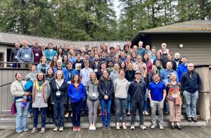 Attendees of the Summer Institute posing for a group photo at Friday Harbor Labs