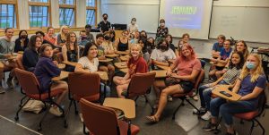 Group photo of attendees of a UCo climate jeopardy event.