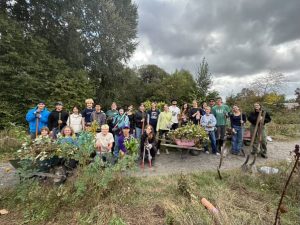 Group photo of UCo at the ecological restoration event.
