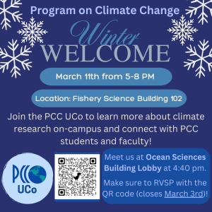 Graphic for the 2026 UCo winter welcome meetup