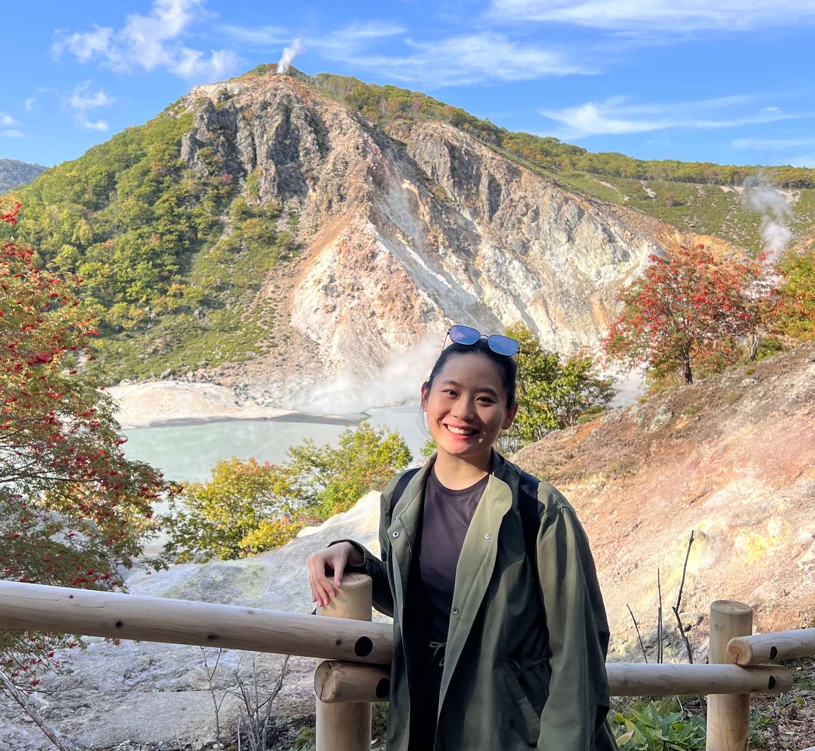 amy liu picture in front of beautiful landscape