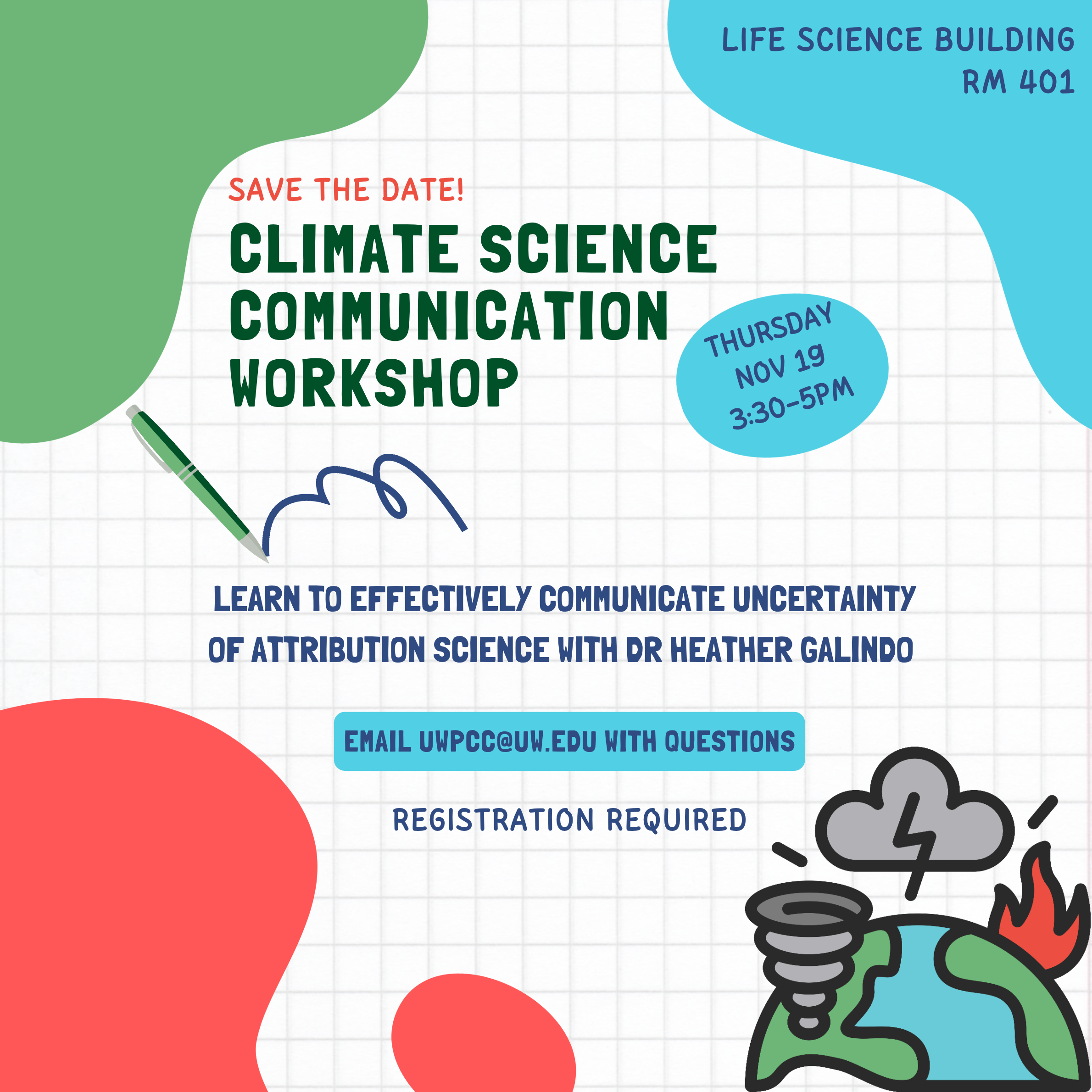 climate science communication workshop flyer