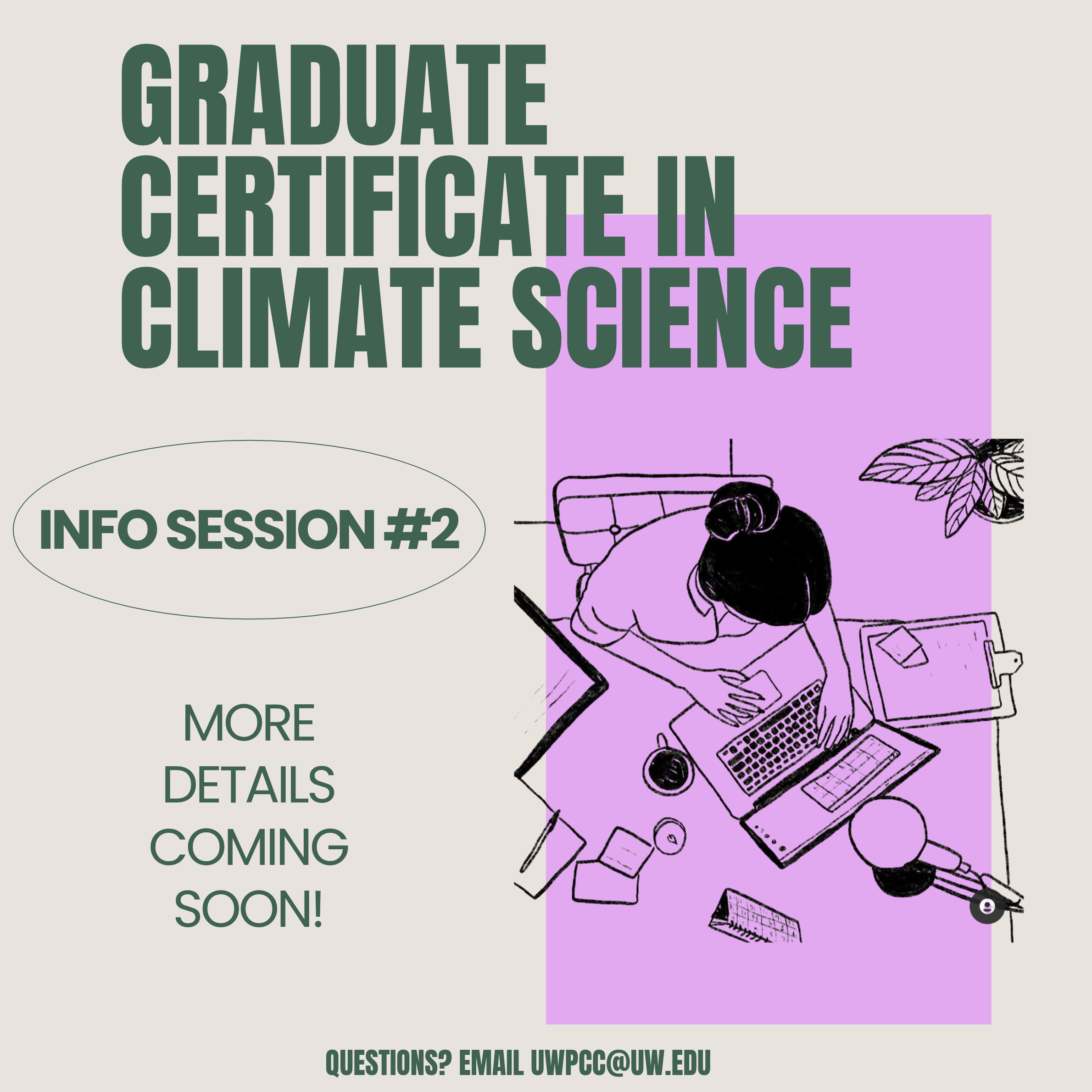 grad certificate in climate science info session flyer